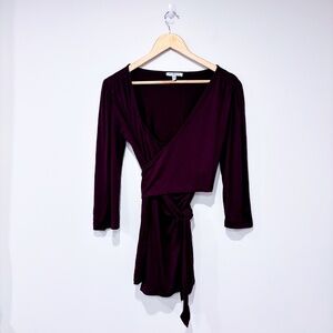 🌼NWOT🌼 ENVIE DE FRAISE – Burgundy wrap nursing top |‎ Size L *